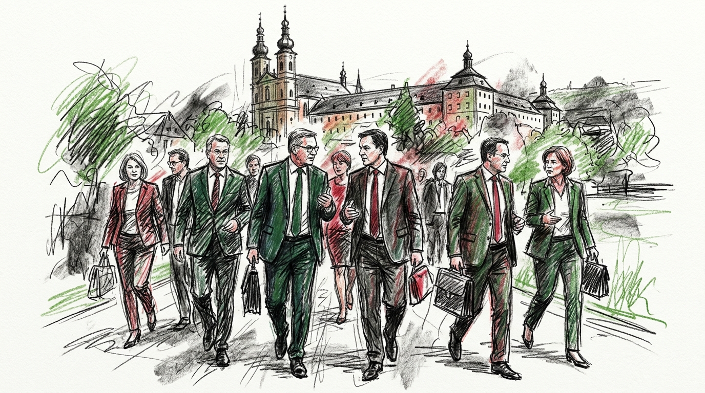 Illustration zu: CSU-Bundestagsabgeordnete kommen zu Sommerklausur in Kloster Banz zusammen