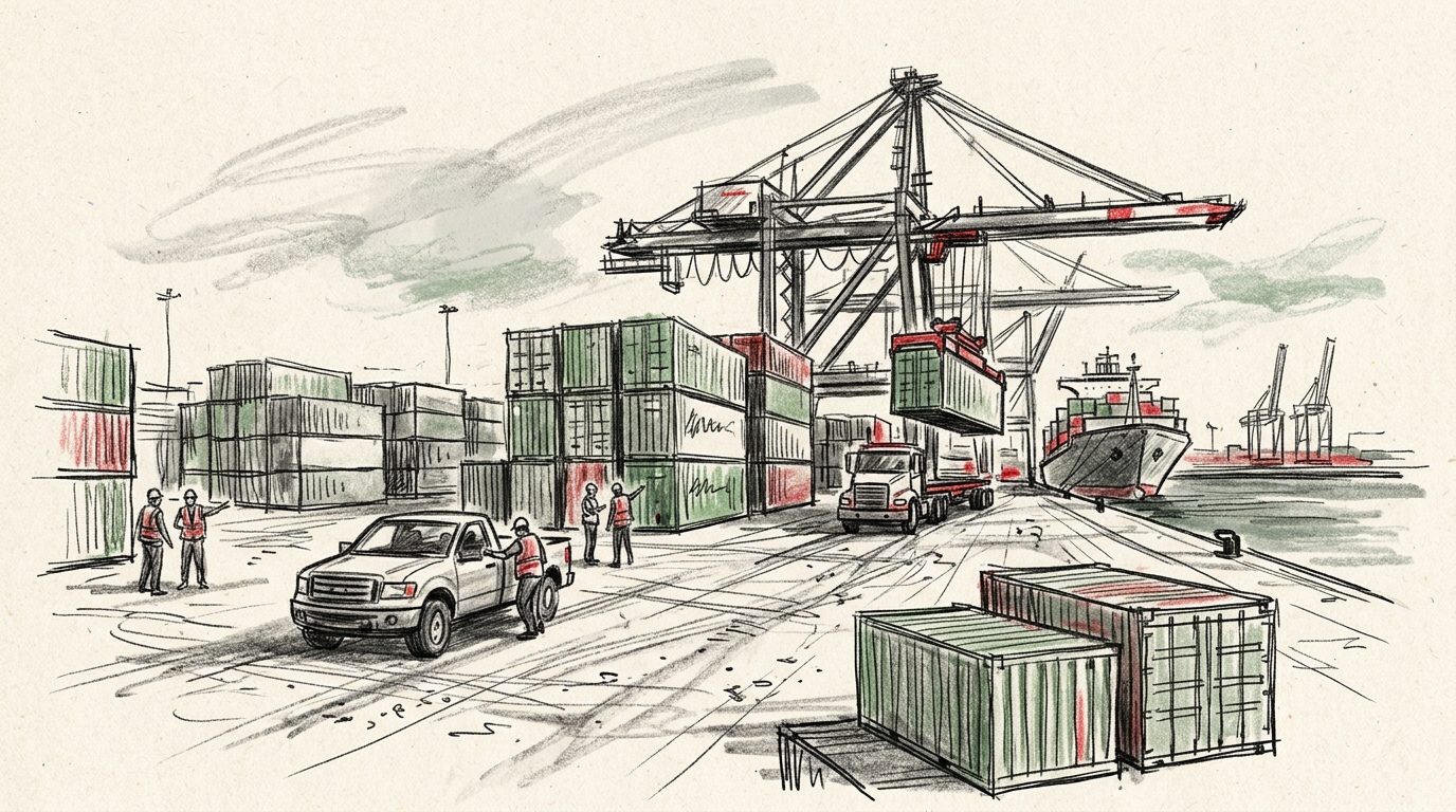 Illustration zu: US-Häfen steuern im September auf Importrekord für 2026 zu