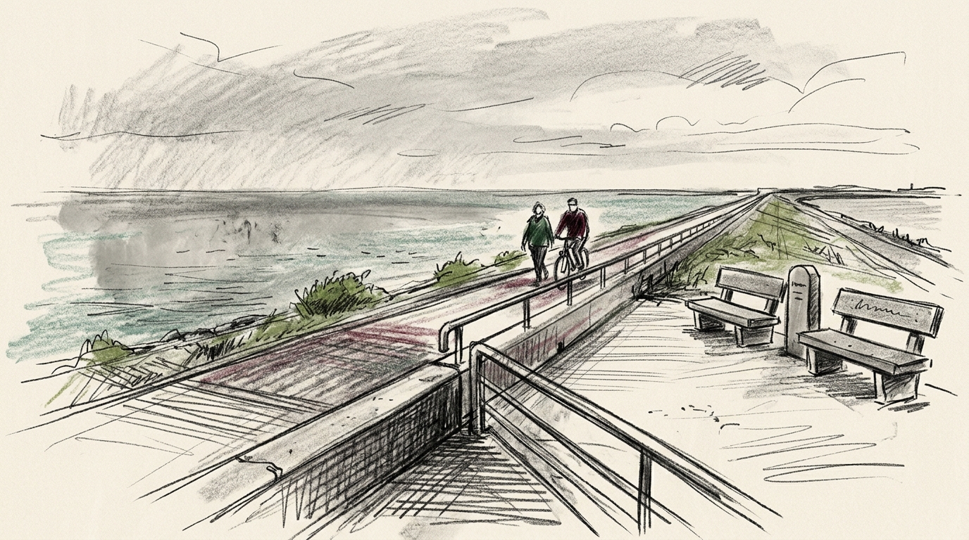 Illustration zu: Erneuerter Abschlussdeich in den Niederlanden offiziell eröffnet