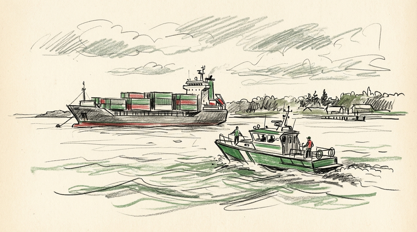 Illustration zu: Russischer Grenzschutz stoppt deutsches Frachtschiff im Finnischen Meerbusen