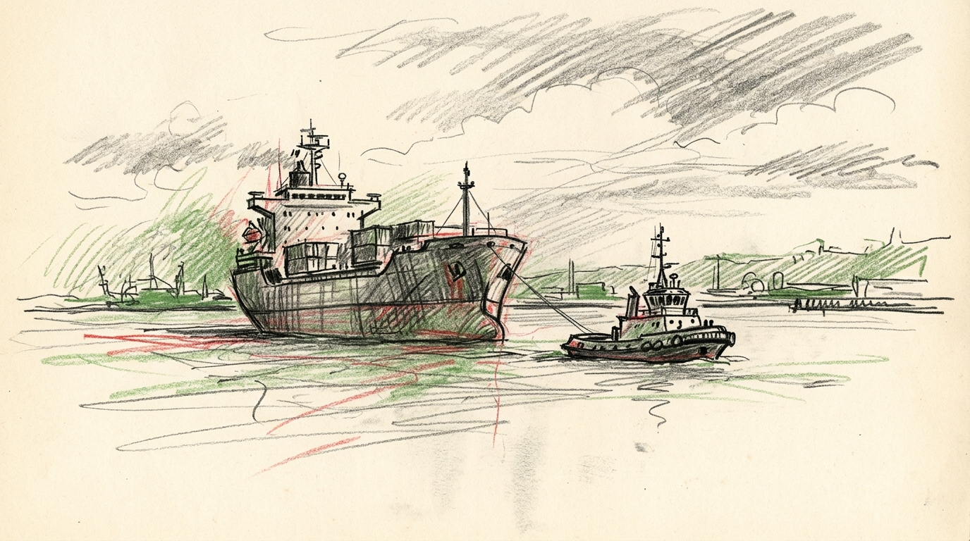 Illustration zu: Tanker 'El Gaia' vor Oman abgeschleppt – zwei Besatzungsmitglieder vermisst