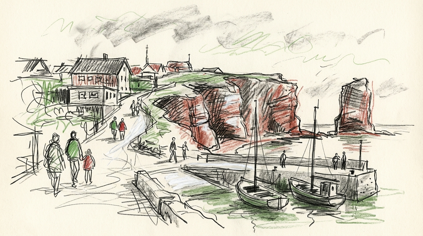 Illustration zu: Rückgang bei Besucherzahlen: Weniger Gäste auf der Insel Helgoland