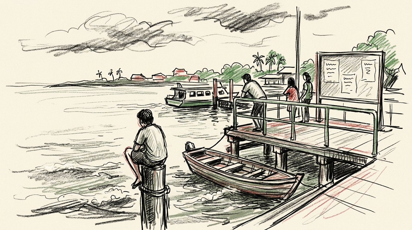Illustration zu: Fährunglück vor Borneo: Bis zu 140 Passagiere vermisst
