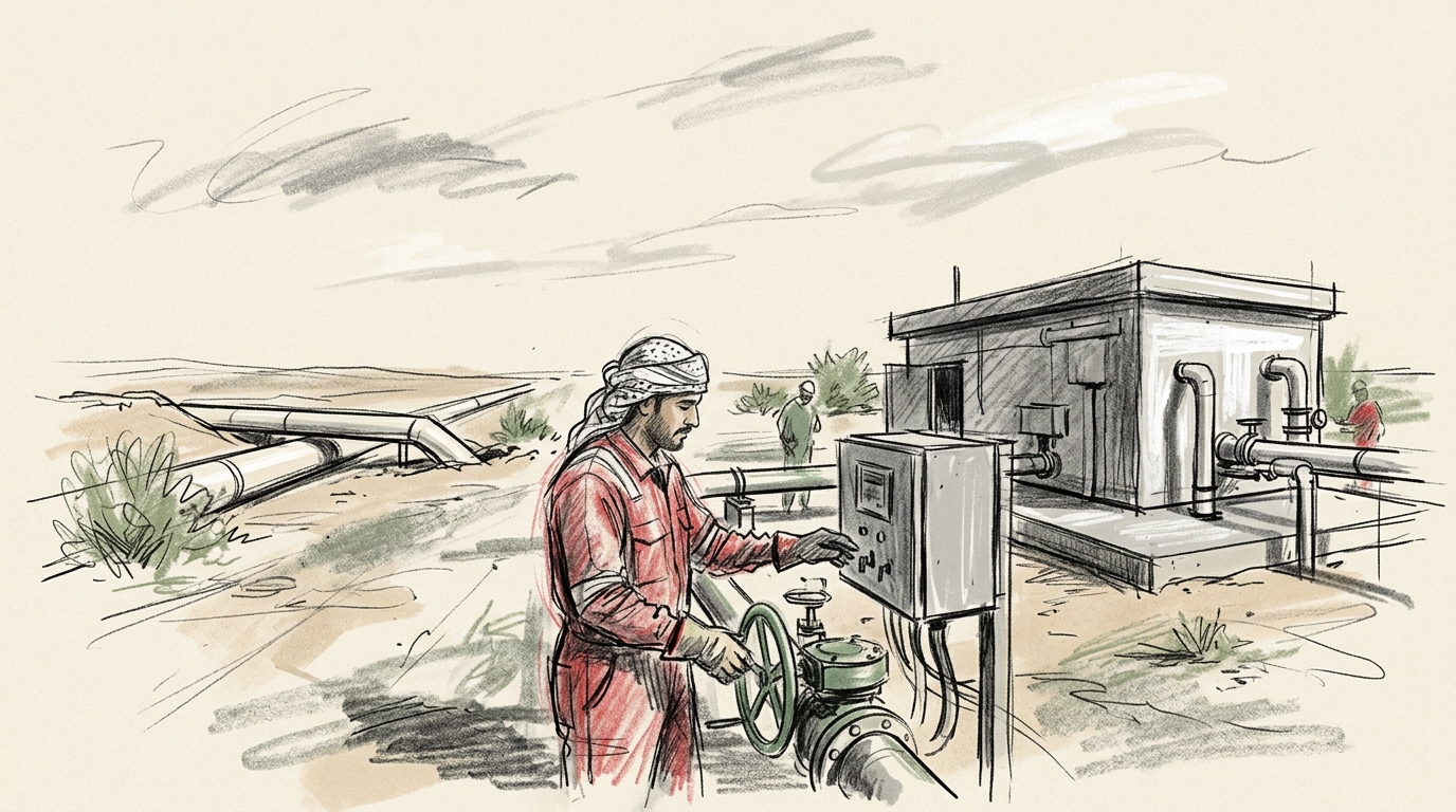 Illustration zu: Saudi Aramco nimmt strategische Ost-West-Pipeline nach Drohnenangriff teilweise wieder in Betrieb