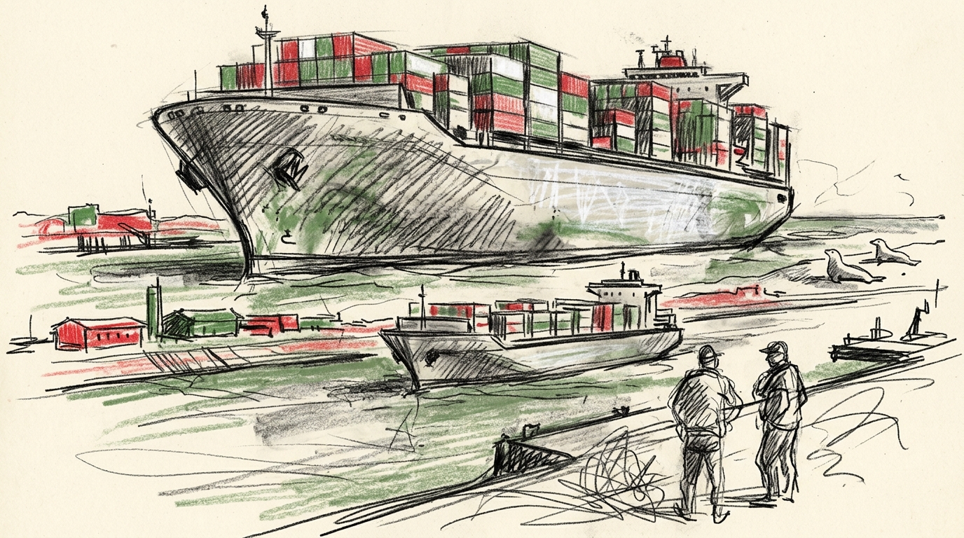 Illustration zu: Suezkanal: Schiffsgrößen steigen trotz geringerer Transitzahlen deutlich an