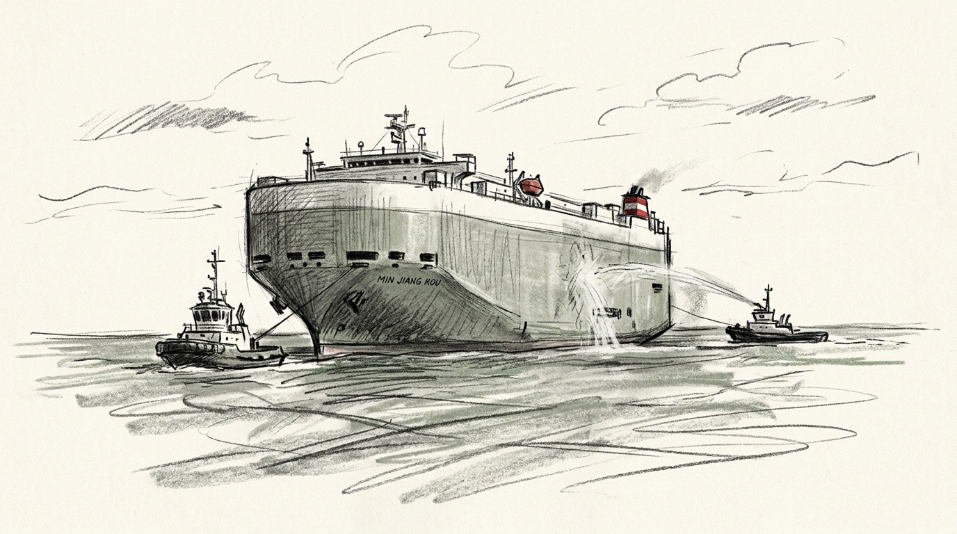 Illustration zu: Autotransporter „Min Jiang Kou“: Erneuter Hitzepunkt einen Monat nach Schiffsbrand