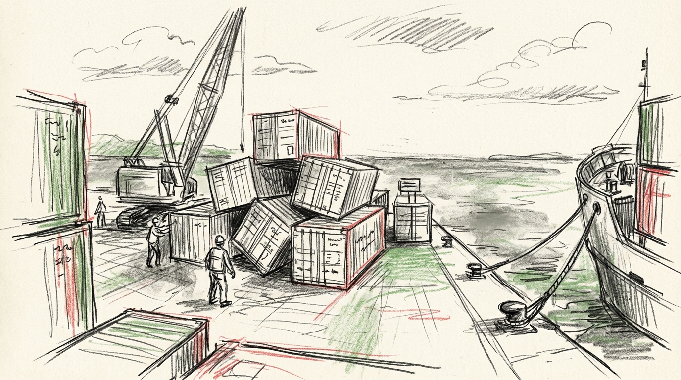 Illustration zu: Rekordabstand bei Container-Frachtraten zwischen Transpazifik und Europa