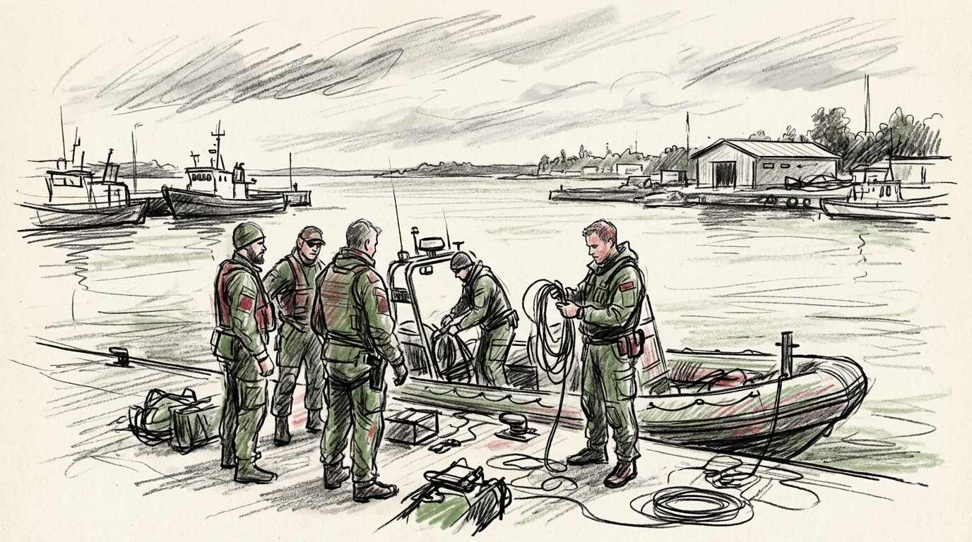 Illustration zu: Ostsee-Sicherheit: Finnlands Einsatzkräfte proben Entermannöver gegen Unterwasser-Sabotage