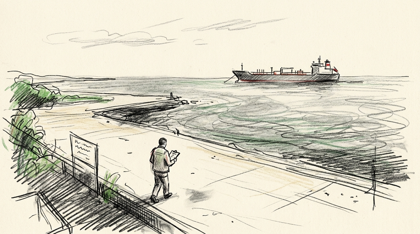 Illustration zu: Angriff in der Straße von Hormus: Tanker von Projektil getroffen