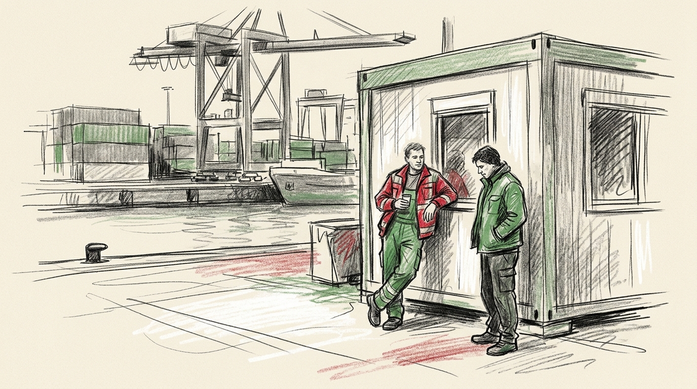 Illustration zu: Tarifstreit in Seehäfen eskaliert: ver.di leitet Urabstimmung über unbefristeten Streik ein